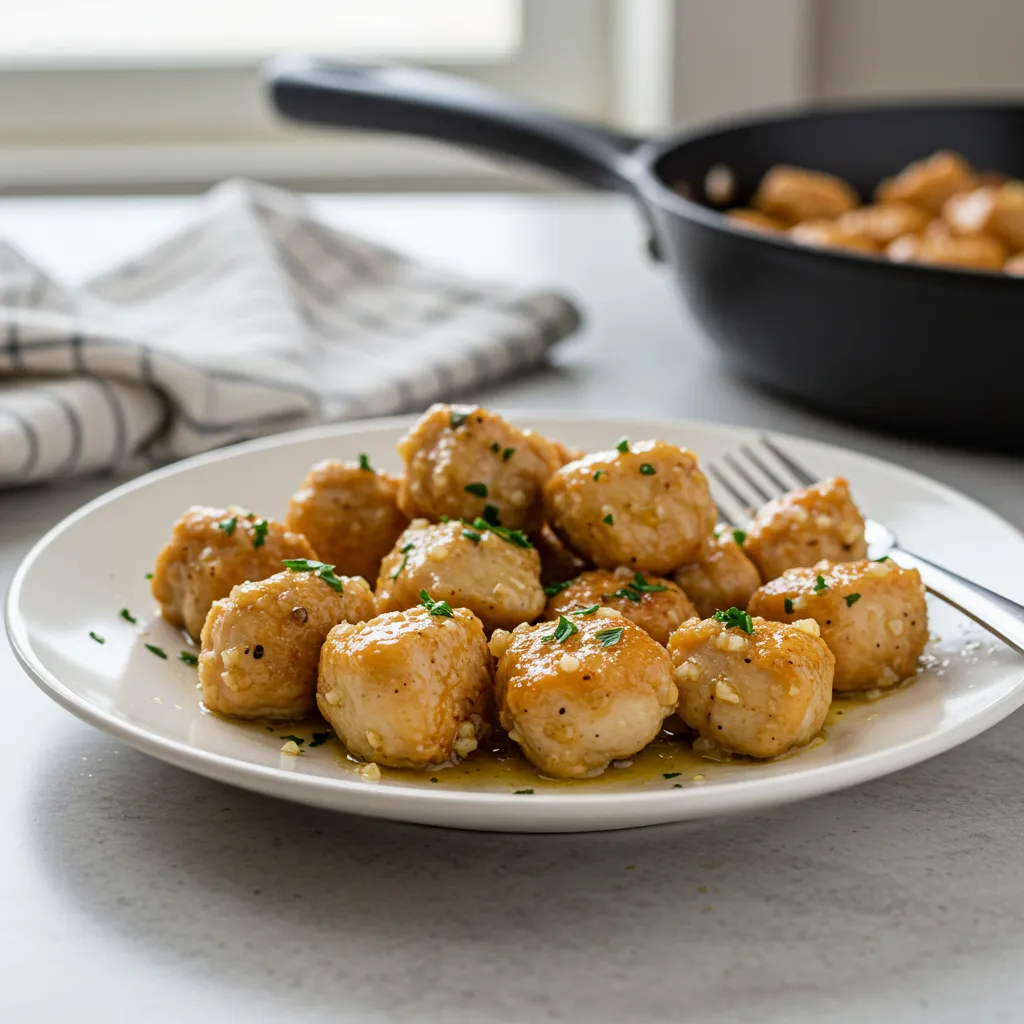 15-Minute Garlic Butter Chicken Bites: Easy One-Pan Recipe